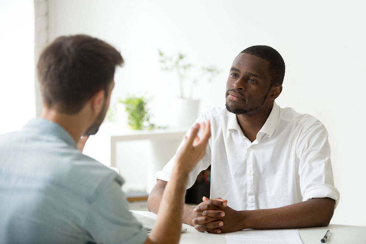 men about to learn healthy coping skills through dbt