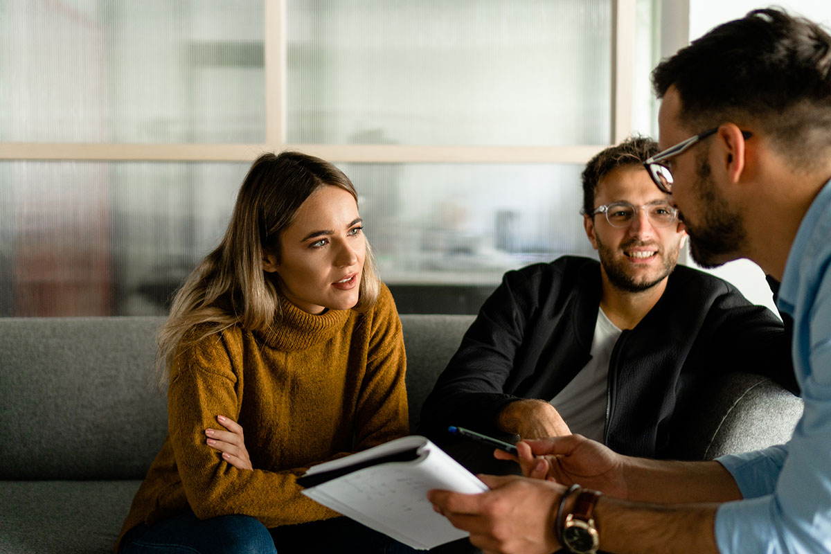 couple learning how to choose a residential treatment facility