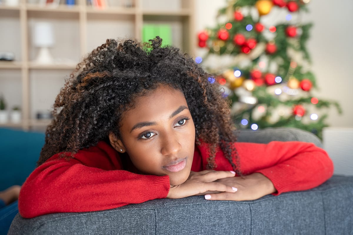 woman struggling with seasonal depression