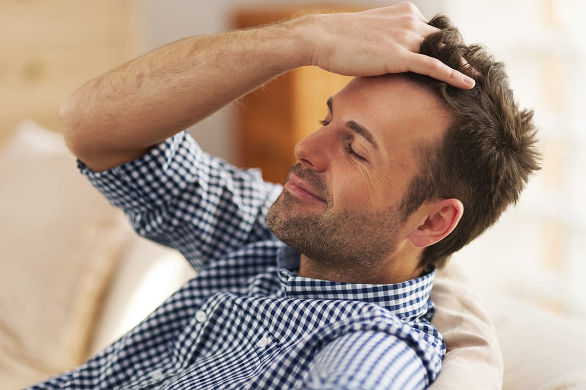 man in need of self care for addiction recovery